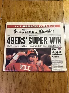 Periódico 49ers Super Bowl XXIX - 30 de enero 1995 49ers Super GANAR - Imagen 1 de 15