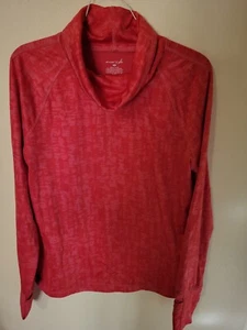 Womens Pink Exertek M L Sleeve Pocket Finger Hole Cowl Neck 24 L 22 Across Fron - Picture 1 of 24