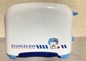 Hello Kitty Evangelion Pop up Toaster 100V HK-EVATS Ayanami Rei Used Japan - Picture 1 of 5