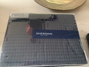 BNIB SHERIDAN navy (midnight) Christobel super king bedskirt 180x203x43 cm - Picture 1 of 3