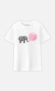 T-Shirt Children short Sleeves White Color, Jumbo Bubble Gum - Picture 1 of 3