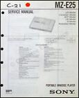 Sony Mz-E25 Original Printed Service Manual Mze25 Minidisk  P/N 9-923-360-11