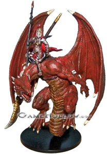 Pathfinder D&D Miniatures Reign of Winter RED DRAGONKIN RIDER #43 Large Dragon - Bild 1 von 1