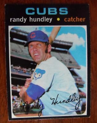 1971 TOPPS BASEBALL #592 RANDY HUNDLEY CHICAGO CUBS EX/MT U-2140 - Image 1 of 2