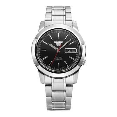 Seiko 5 Automatic Black Dial Stainless Steel Case Band SNKE53K1 Men's Watch 30M - image 1 of 4