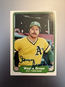WAYNE GROSS 1982 FLEER AUTOGRAPHED SIGNED AUTO BASEBALL CARD - Picture 1 of 1