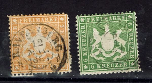 Altdeutschland Württemberg 17-18x gestempelt - Bild 1 von 1