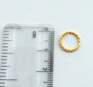 Indian Wedding Nath Mother's Gift Nose Ear Pin 22K Gold Plated Nose Ring Jewelry - Picture 1 of 5