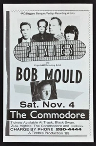 Pixies POSTER Bob Mould The Commodore Vancouver BC 1991 ORIGINAL Mint! Rare! - Bild 1 von 1
