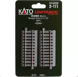 Kato 2-111 Rail Droit / Straight Track 94mm 2pcs - HO - Bild 1 von 1