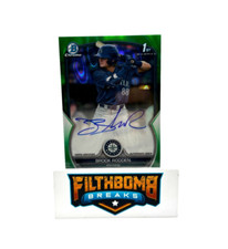 2023 Bowman Draft Baseball Brock Rodden 1st Chrome Green Lava Refractor Auto /99