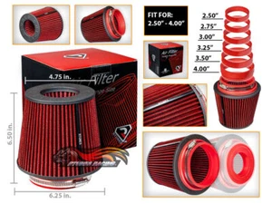 Filtro de repuesto seco superior abierto cono de admisión de aire de entrada universal ROJO para BMW - Imagen 1 de 1