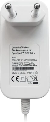 Original Speedport W724V Typ C Netzteil Steckernetzteil WA-30H12FG-AAAA 12V 2,5A - Bild 1 von 3