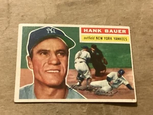 1956 Topps Gray Backs Baseball Hank Bauer New York Yankees #177 Card - EX+ - Lit - Bild 1 von 2