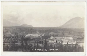 1920 Carcross, Yukón, Canadá - FOTO REAL barco de vapor, ciudad, tren, Alaska Int. - Imagen 1 de 2