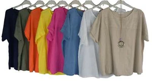 Top mit Spitze Stickerei und Halskette Italienisches Sommertop Kurzarm. - Bild 1 von 10