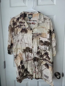 Mens Vintage Tommy Bahama Hawaiian Hula Girl All Over Print SZL W/Pocket - Picture 1 of 8
