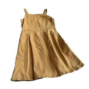 Copper Key Girls Size Large Golden Yellow Halter Corduroy Dress  - Picture 1 of 6