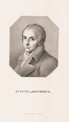 RÉMON (19.Jhd) nach MÜLLER (*1782), Porträt von August von Kotzebue, Punktierst. - Bild 1 von 4