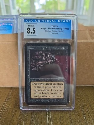 Terror Magic The Gathering Limited Edition Alpha CGC graded NM/Mint+ 8.5 - Image 1 of 2