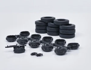 Satz GOODYEAR R24 Reifen (11 Stück) mit Felgen - Tatra 163 Modimio 1:43 - Afbeelding 1 van 4