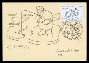 TAAF 2025 Carte Maximum Card - 30 ans décès Paul-Emile Victor polar exploration - Foto 1 di 2