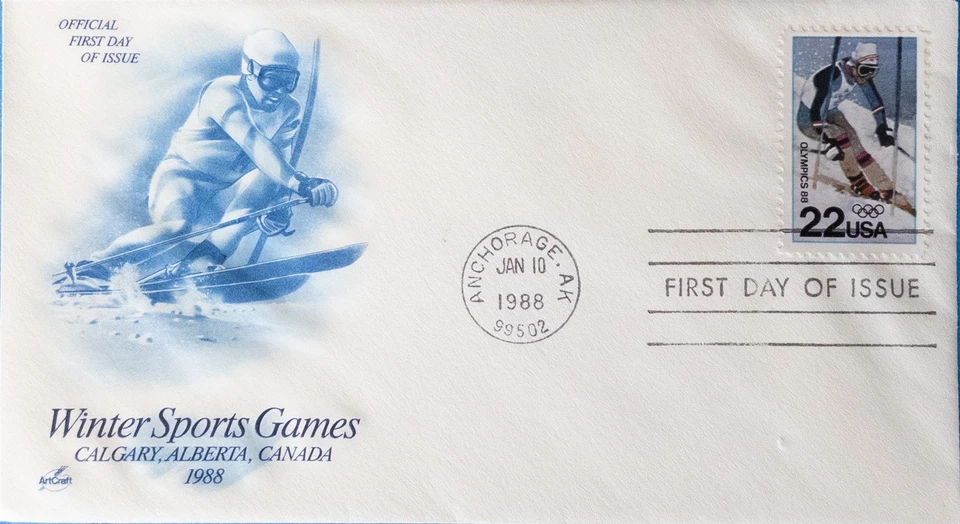  Artcraft 2369 Winter Olympics Games Calgary Alberta Canada  - Image 1 of 1