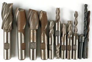 Morse High Speed Machinist Drill Bits 3/4 9/16 9/32 Lot of 12 Vintage USA FD962 - Picture 1 of 3