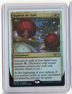 Topdeck the Halls Foil MTG Special Occasions Happy Holidays Card Magic WOTC - Image 1 of 2
