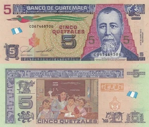 Guatemala 5 Quetzales (31.1.2018) - Colorful Classroom Scene/p122Ab UNC - Picture 1 of 3