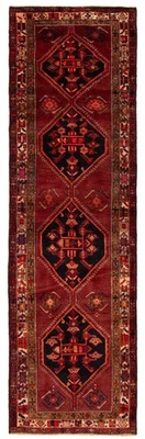 Alfombra de corredor tradicional oriental vintage anudada a mano de 3'11" x 13'3" Foto 1 de 4