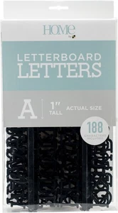 DCWV Letterboard Letters & Characters 1" 188/Pkg-Black - 2 Pack - Picture 1 of 1