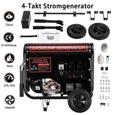 4-Takt Stromgenerator Benzin 12PS 50HZ 5000W 274ccm mit Elektrostart & AVR - Bild 1 von 4