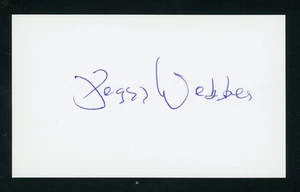 Peggy Webber Actress - 1,000's of radio credits Dragnet signed 3x5 Card E28422 - Picture 1 of 1