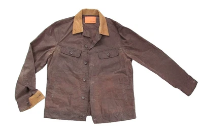 Куртка Taylor Stitch Dk коричневая вощеная хлопок размер 42 большая без подкладки - Изображение 1 из 4