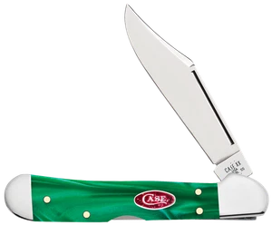 Case xx Knives Mini Copperlock Green Pearl 24416 Pocket Knife Stainless - Picture 1 of 3