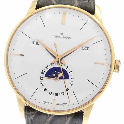 JUNGHANS 027 7203 Triple Calendar Moon Phase Automatic Men s Good Condition with - Image 1 of 4