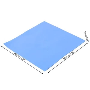 100x100x1mm Soft Silicone Thermal Conductive Pads Heatsink for SSD/CPU/GPU/LED - Photo 1/8