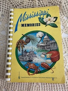 Mississippi Memories Sprial Bound Cookbook 1st Printing 1981 American Cancer Soc - Picture 1 of 9