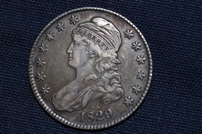 Medio dólar busto tapado 1829 Foto 1 de 2