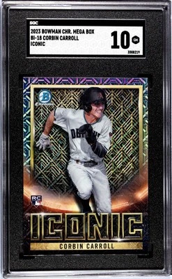 2023 Bowman Chrome Mega Box Corbin Carroll Iconic Rookie RC #BI-18 SGC 10 GM - Image 1 of 2