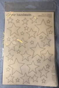 Clever Handmade Rub On Transfer Embroidery Pattern Stars (J) - Picture 1 of 3