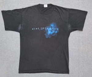 Vintage 90s NIN Nine Inch Nails The Fragile Blue Shirt Size XL Single Stitch - Picture 1 of 15