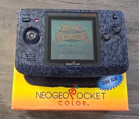 Neo Geo Pocket Color Console Stone Blue Handheld System  Excellent