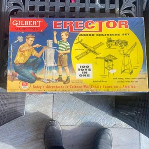 A.C. Gilbert Junior Engineers Erector Set No. 10026 Vintage Made In USA AC - Picture 1 of 14