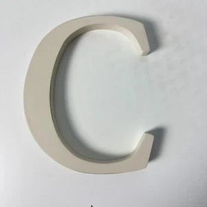 Pottery Barn Kids Buchstabe C weiß cremeweiß Holz Wandbuchstabe 8" hoch - Bild 1 von 5