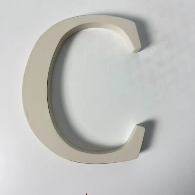 Pottery Barn Kids Letra C Blanco Off White Madera Pared Letra 8" Alto Foto 1 de 4