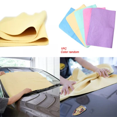 1 Pc Absorbent Synthetic Chamois Cleaning Cloths Soft Shammy Auto Car Wash Towel - Image 1 of 4