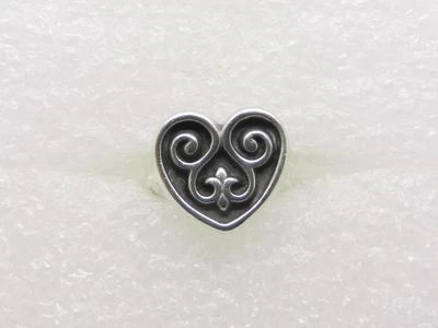 ANILLO CORAZÓN FRANCÉS DESPLAZADO PLATA ESTERLINA RETIRADO JAMES AVERY TALLA 5,5 -LB-C0990 Foto 1 de 2