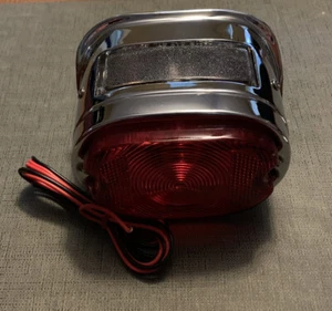 Old School Motorcycle Taillight for Harley-Davidson and Others - Complete - Picture 1 of 5